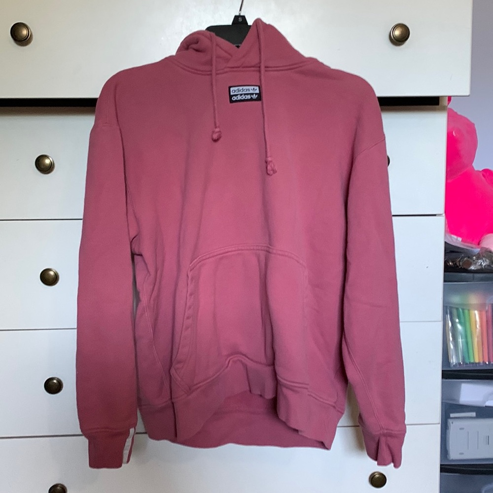 Pink Adidas Hooded Sweatshirt